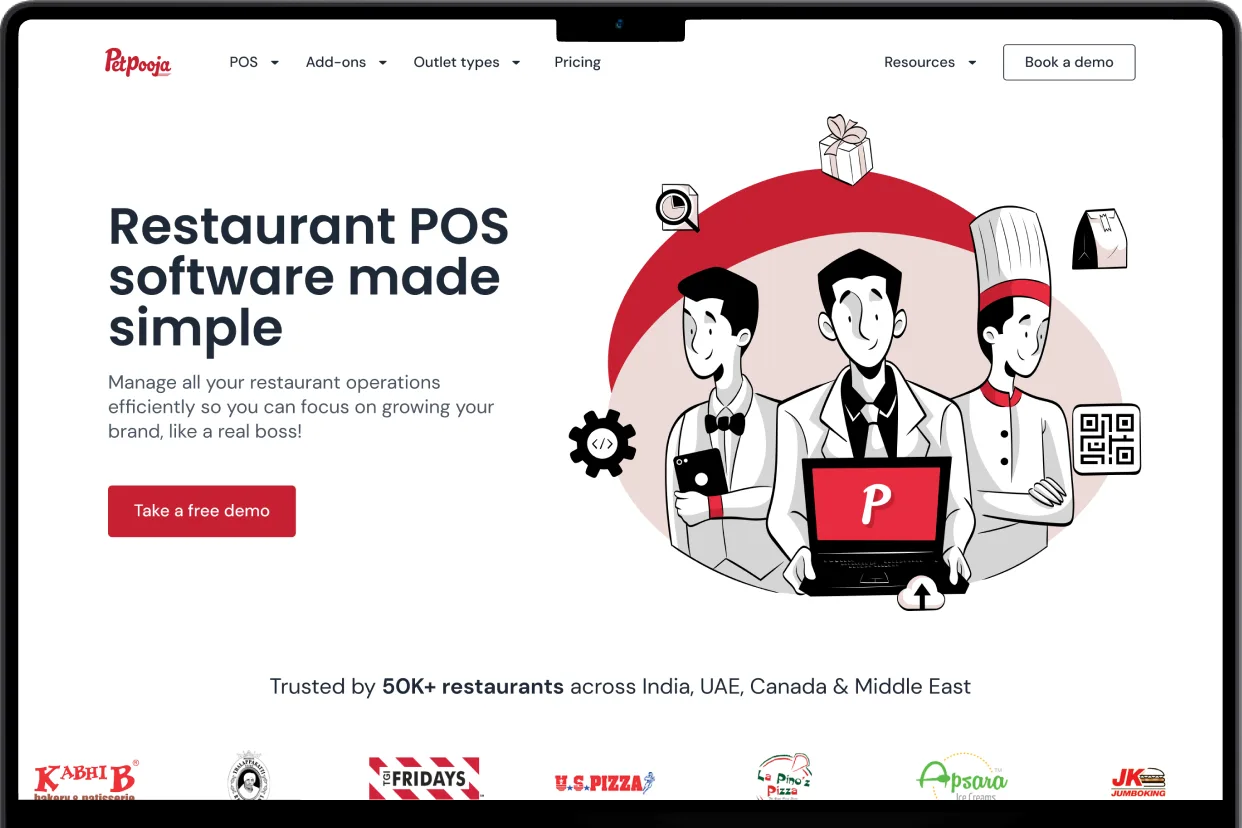 Petpooja — Website Redesign mockup